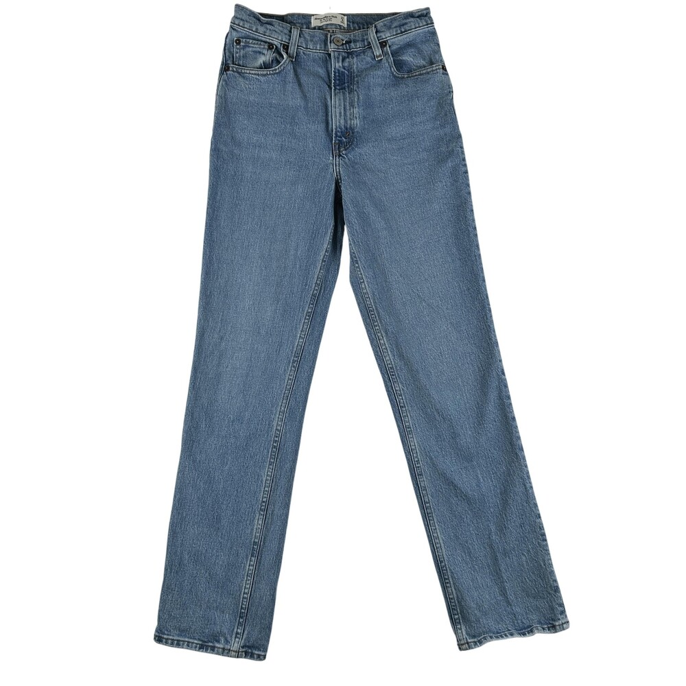 Abercrombie & Fitch 90s Straight Ultra High Rise Jeans Womens 4/27 Blue Denim
